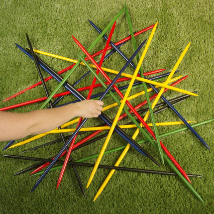 Classic Wooden Jumbo Pick Up Sticks Game Set for Indoor Outdoor Play