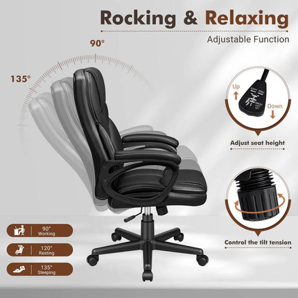 High Back Executive Office Desk Chair, Ergonomic Computer Chair for Comfort