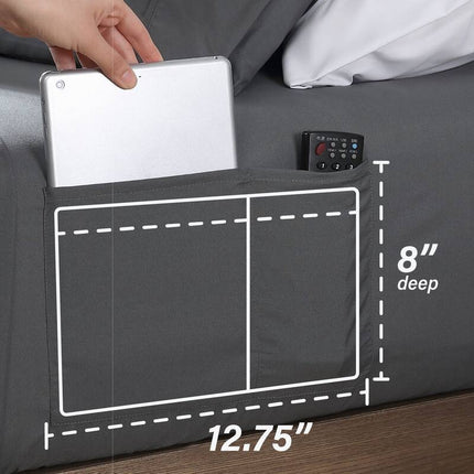 Essential Soft Microfiber Sheet Set with Storage Pocket, Smart Bedding