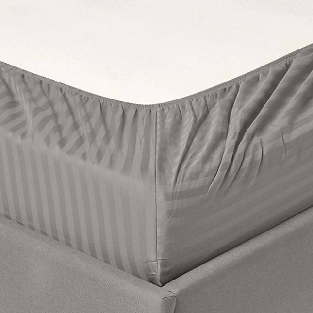 Home Dream Striped 1200 TC Cotton Deep Pocket Bed Sheet Set Luxury Bedding