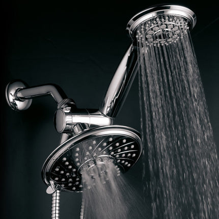 Ultra-Luxury Chrome 3-Way Shower Head – 30 Settings, Rainfall & Handheld