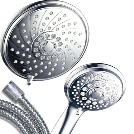 Ultra-Luxury Chrome 3-Way Shower Head – 30 Settings, Rainfall & Handheld