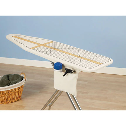 Deluxe Ironing Board Cover Pad Polyester with Accessory Pocket Natural