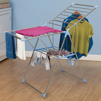 Gullwing Folding Clothes Drying Rack for Indoor Laundry Drying