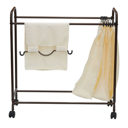 4 Bag Laundry Sorter Cart with Removable Washable Bags for Easy Organization