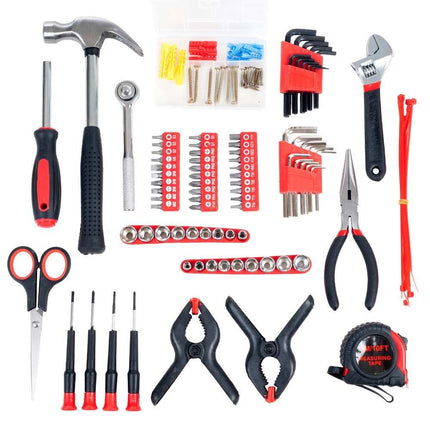 86-Piece Hand Tool Set – Wrenches, Screwdrivers, Pliers, Includes Bag