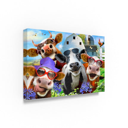 Howard Robinson ‘Chill Cows’ Canvas Art – Modern Farm Animal Wall Decor