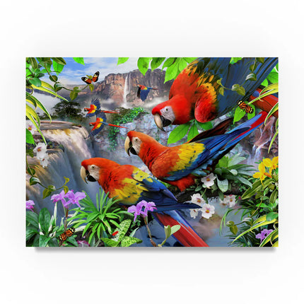 Howard Robinson ‘Parrots’ Canvas Art – Colorful Tropical Wall Decor