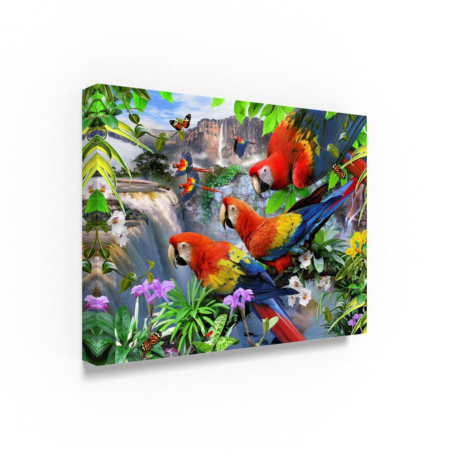Howard Robinson ‘Parrots’ Canvas Art – Colorful Tropical Wall Decor