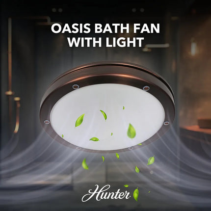 Oasis Bath Ventilator Fan with Light and Night Light Imperial Bronze