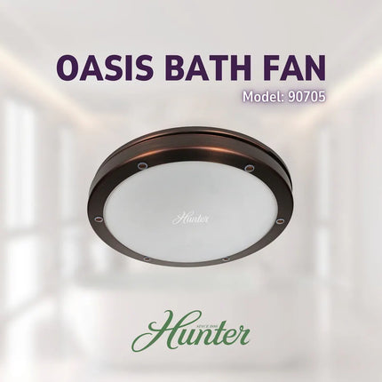 Oasis Bath Ventilator Fan with Light and Night Light Imperial Bronze