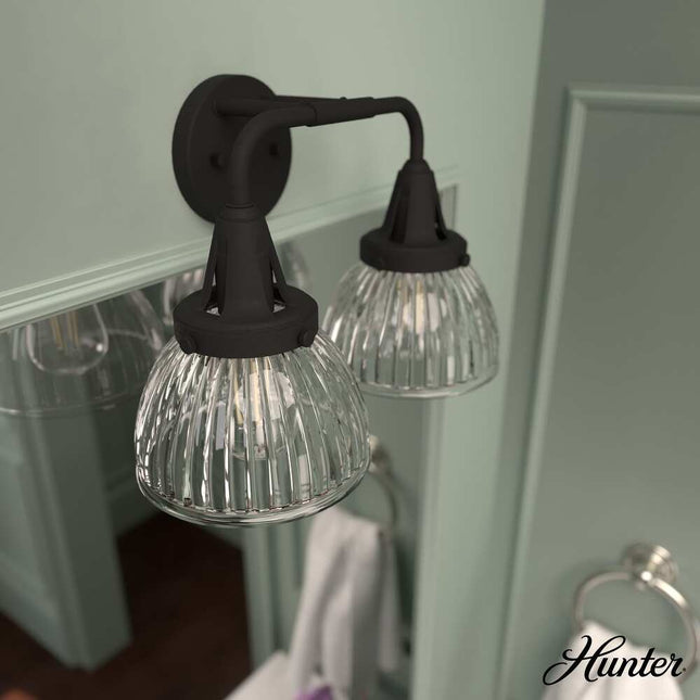 Cypress Grove 2-Light Vanity Wall Light – Industrial, Damp Rated