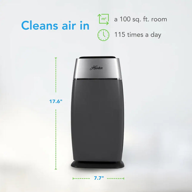 EcoSilver Medium Tower Air Purifier with Advanced HEPA Filtration