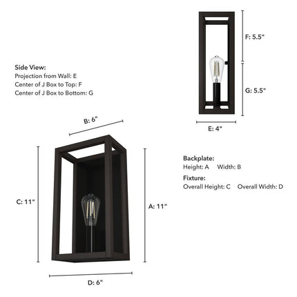 Modern Farmhouse Wall Sconce – Squire Manor 1-Light, Damp Rated