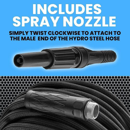 5/8 Inch Heavy Duty Flexible Stainless Steel 3-Layer Metal Water Hose Durable
