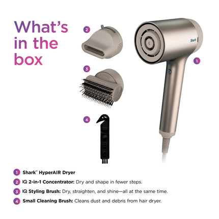 Professional Fast Drying Hair Blow Dryer Stone Gold Ionic Styling Dryer