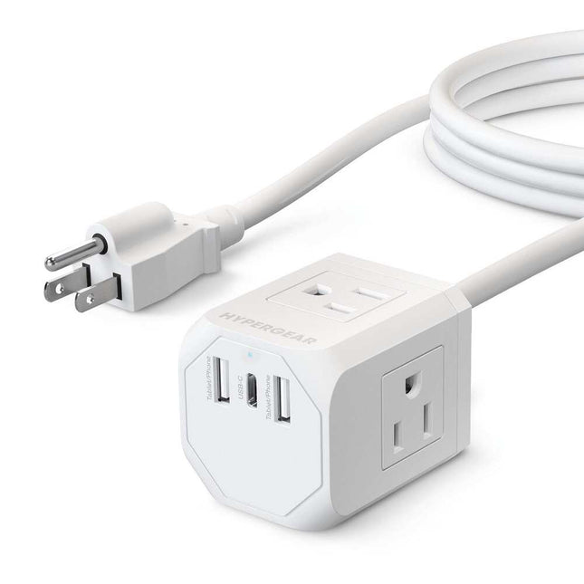 Cube Multi-Port Power Strip Extension Cord with Multiple Outlets