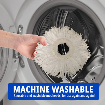 Insta Mop Spin Mop and Bucket with Wringer Washable Microfiber Head