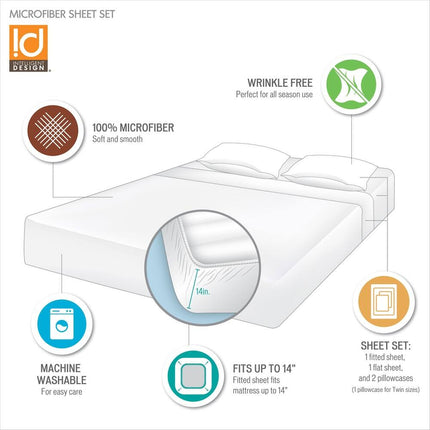 Microfiber All-Season Soft Touch Sheet Set for Comfortable Sleep