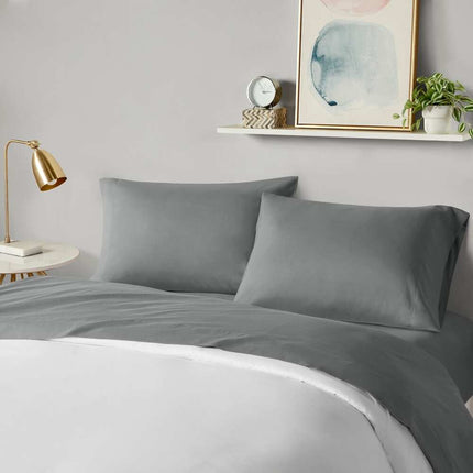 Microfiber All-Season Soft Touch Sheet Set, Twin Size, Charcoal Gray Bedding