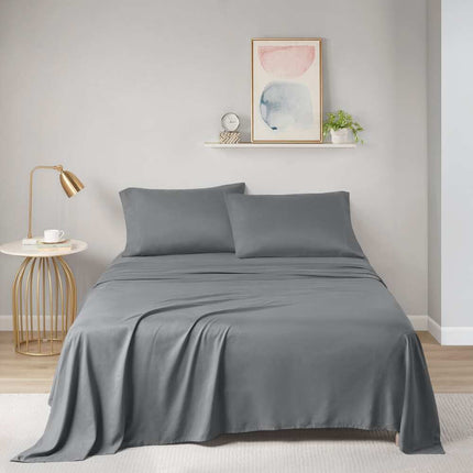 Microfiber All-Season Soft Touch Sheet Set, Twin Size, Charcoal Gray Bedding