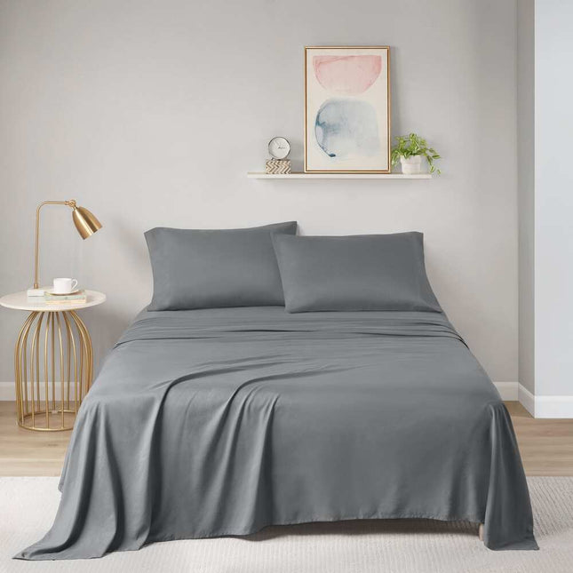 Microfiber All-Season Soft Touch Sheet Set, Twin Size, Charcoal Gray Bedding