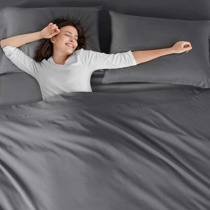 Microfiber All-Season Soft Touch Sheet Set, Twin Size, Charcoal Gray Bedding