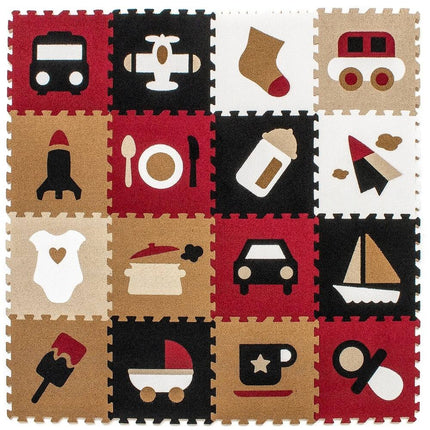 Matney Kids Playroom Interlocking Foam Puzzle Mat 9 Tiles Soft Floor Carpet