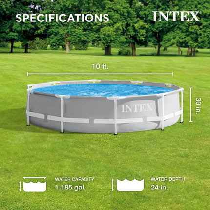 10' x 30" Prism Metal Frame Round Above Ground Swimming Pool No Pump