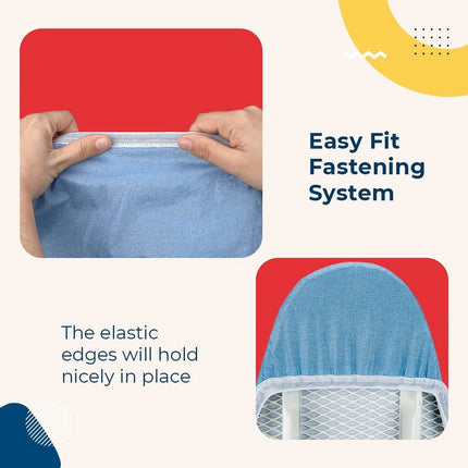 Heat Resistant Ironing Board Cover 54x15 Elastic Edge Straps Silicone