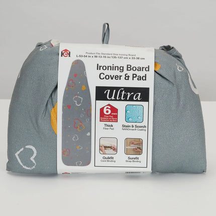 Ironing Board Cover and Pad 58.5x18 Inch Thick Protective Heat Resistant