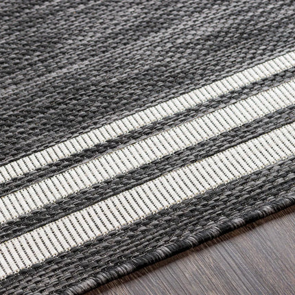 Jeremie Indoor Outdoor Border Area Rug Durable Patio Floor Carpet Mat