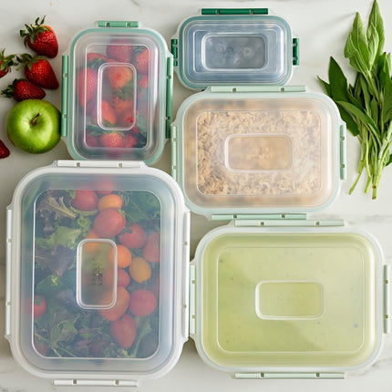 Nest Lock 10-Piece Food Storage Container Set BPA Free Kitchen Organizer