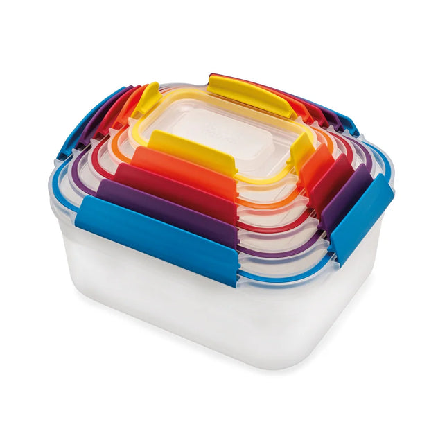 Nest Lock 10-Piece Food Storage Container Set BPA Free Kitchen Organizer