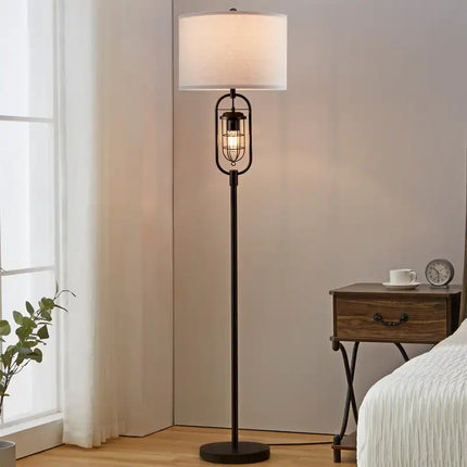Bronze Standard Floor Lamp 62.5 Inch with Built In Night Light Home Light