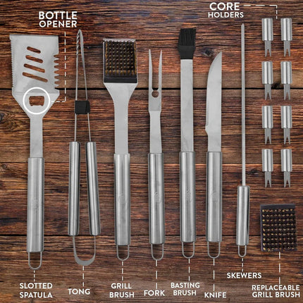 Grilling Accessories BBQ Tools Set Father’s Day Gift for Dad Grill Kit
