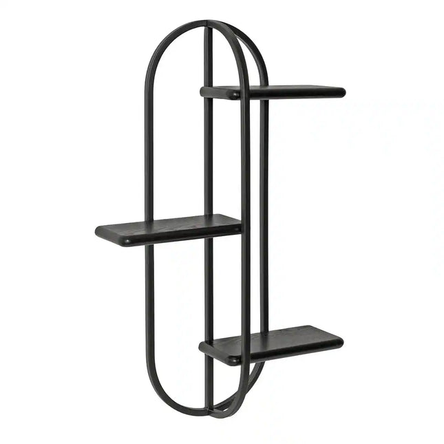 Ramos Wood and Metal Accent Shelf 18x6x30 Wall Mounted Display Shelf