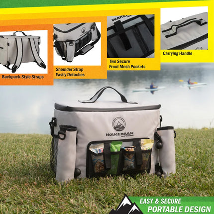 Wakeman Outdoors 18L Seat Back Fishing Cooler Bag Insulated Water Resistant