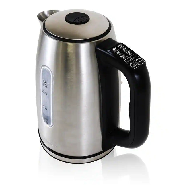 1.7L Cordless Electric Tea Kettle with 6 Temperature Presets Fast Boil Black