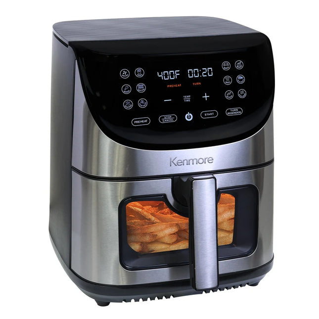 8 Qt Digital Air Fryer with 12 Cooking Presets Stainless Steel Design