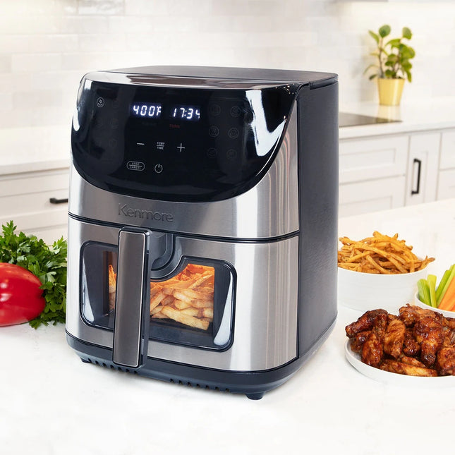 8 Qt Digital Air Fryer with 12 Cooking Presets Stainless Steel Design