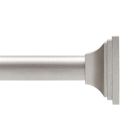 Twist & Fit Square End Camlock Shower Curtain Rod – 42-72", Pewte