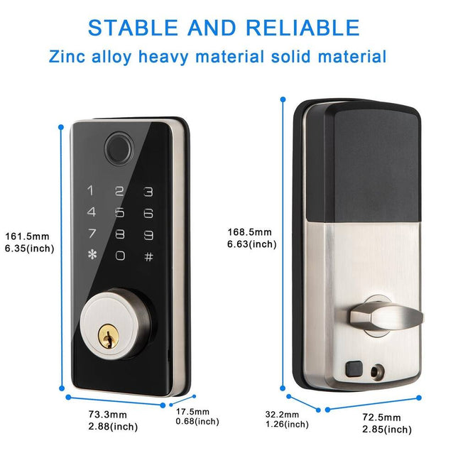 Keyless Entry Door Lock with Keypad and Fingerprint Smart Lock