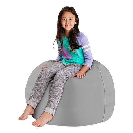 Kids Stuffed Animal Storage Bean Bag Chair Cover Toy Organizer