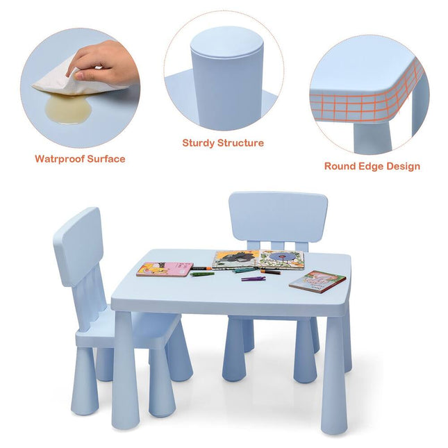 Kids Table and Chair 3-Piece Set – Toddler Furniture for Play & Learning