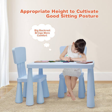 Kids Table and Chair 3-Piece Set – Toddler Furniture for Play & Learning