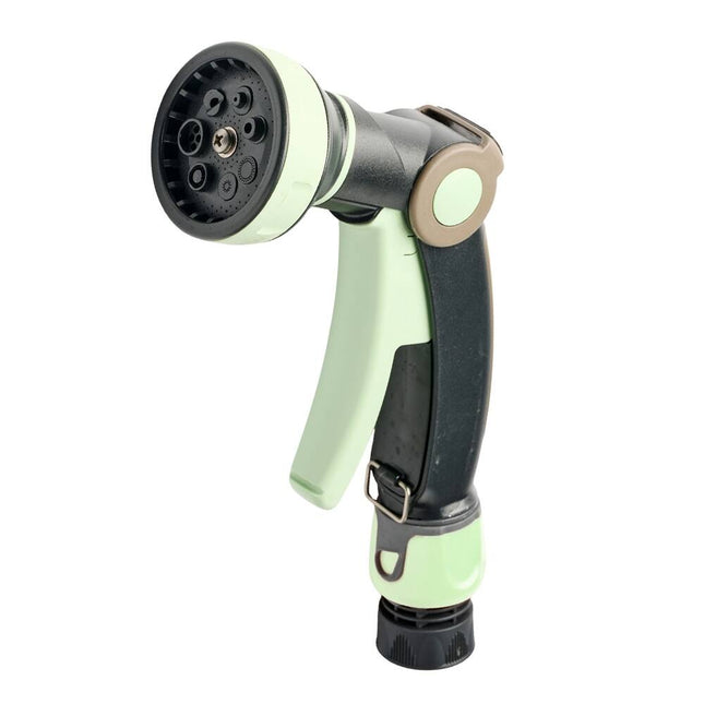 Garden Hose Spray Nozzle 8 Pattern Adjustable with Quick Connect Mint Black