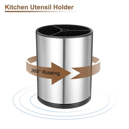 Kitchen Utensil Holder Stainless Steel Storage for Spoons and Cutlery
