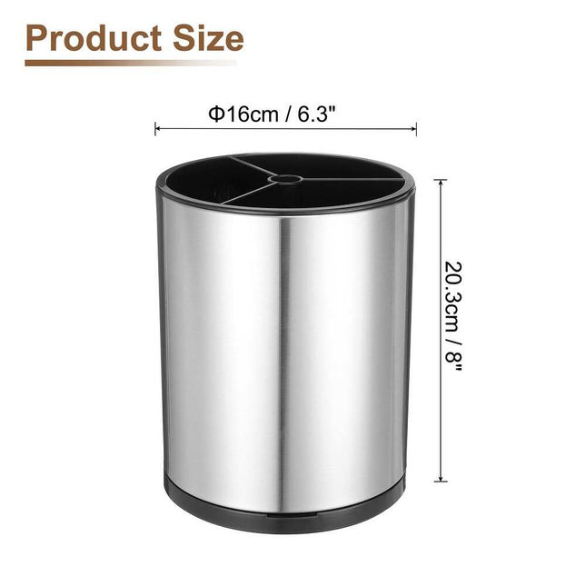 Kitchen Utensil Holder Stainless Steel Storage for Spoons and Cutlery