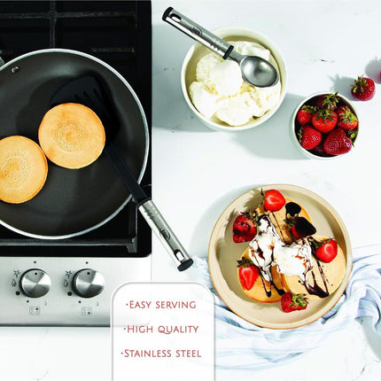 Black Kitchen Utensil Set – Nylon and Stainless Steel Cooking Utensils